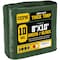 Core Tarps Heavy Duty Tarp, 10 ft L x 0.5 mm H x 8 ft W, 10 Mil, Green/Black, Polyethylene CT-603-8X10 - alternate 1